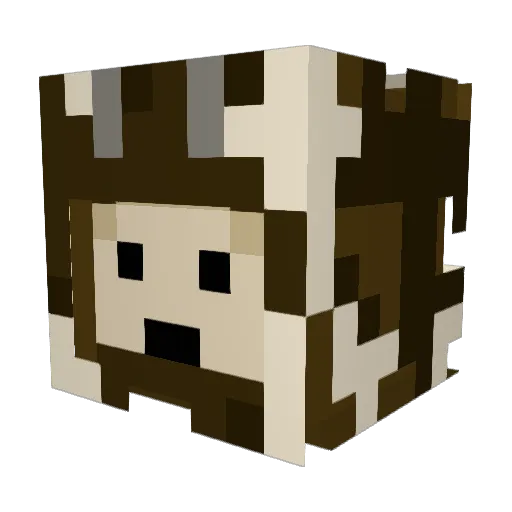 iisPANDALIVE Minecraft avatar head, 3D render