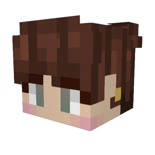 iisaacX3 Minecraft avatar head, 3D render
