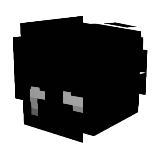 iistro Minecraft avatar head, 3D render