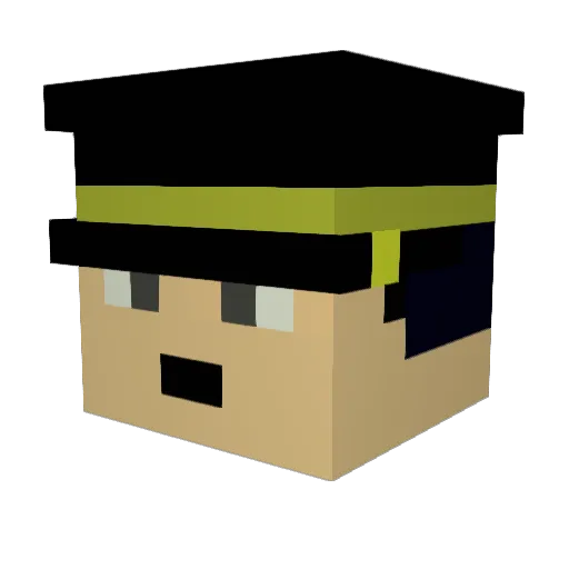 iitarou Minecraft avatar head, 3D render