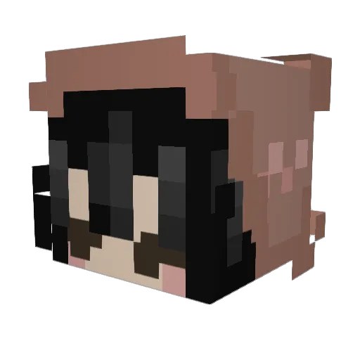 iitse Minecraft avatar head, 3D render