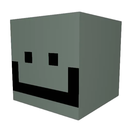iitsluke_ Minecraft avatar head, 3D render
