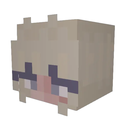 iixabellaa Minecraft avatar head, 3D render
