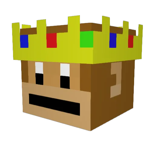 iixlbrad Minecraft avatar head, 3D render