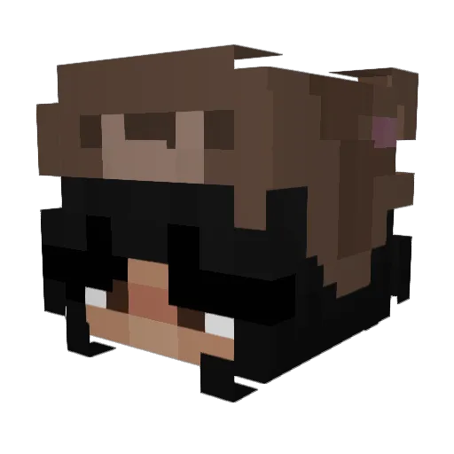 iiyanka Minecraft avatar head, 3D render