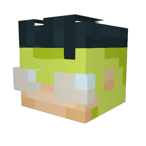 iizFrosty Minecraft avatar head, 3D render