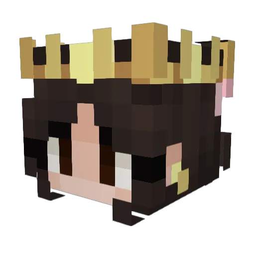 iizaBell Minecraft avatar head, 3D render