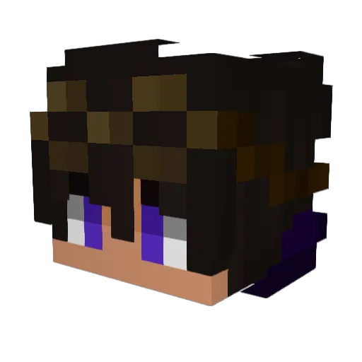 iizrd Minecraft avatar head, 3D render