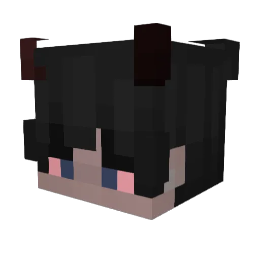 iizue Minecraft avatar head, 3D render