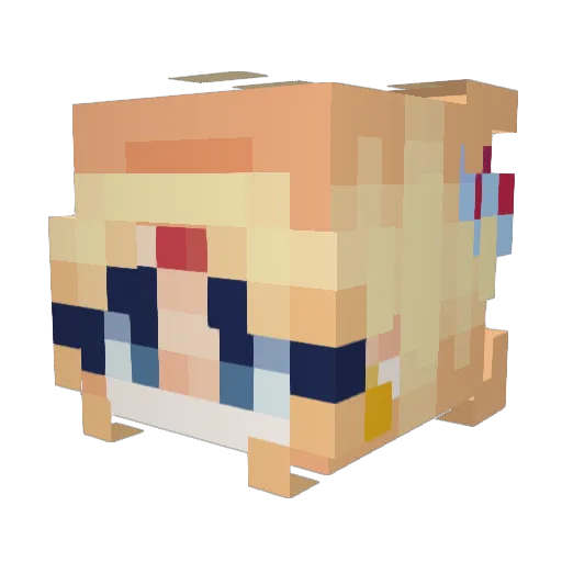 ij1n Minecraft avatar head, 3D render