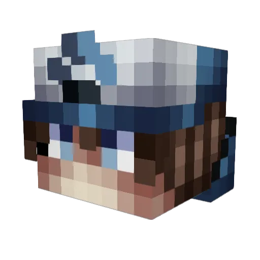 ijc Minecraft avatar head, 3D render