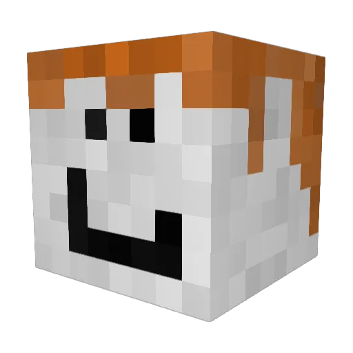 ijdownes Minecraft avatar head, 3D render