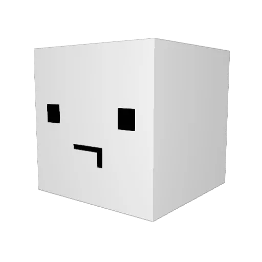 ijihan Minecraft avatar head, 3D render