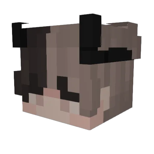 ijosek Minecraft avatar head, 3D render