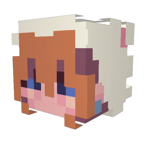 ijouhIASXBip Minecraft avatar head, 3D render
