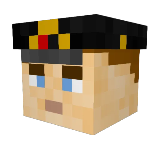 ijs1 Minecraft avatar head, 3D render