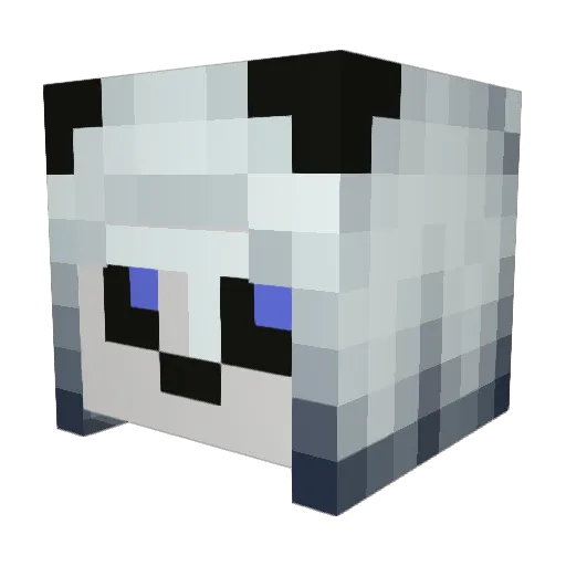 ijwhite Minecraft avatar head, 3D render