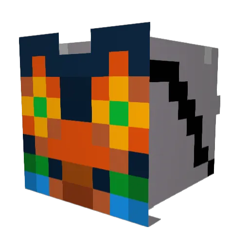 ijzerpro Minecraft avatar head, 3D render