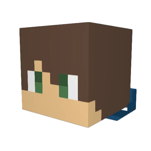 ik0dy Minecraft avatar head, 3D render