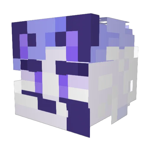 ik1tteh Minecraft avatar head, 3D render