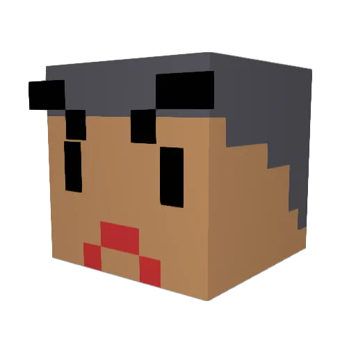 ik_gyu Minecraft avatar head, 3D render