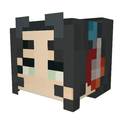 ikabika Minecraft avatar head, 3D render