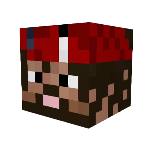 ikaeke Minecraft avatar head, 3D render