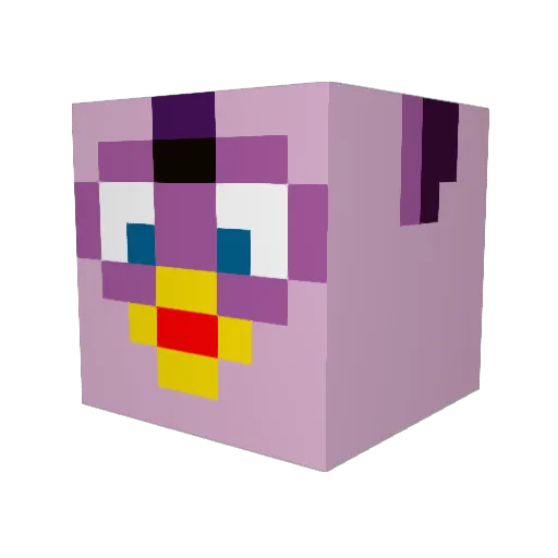 ikakurage Minecraft avatar head, 3D render