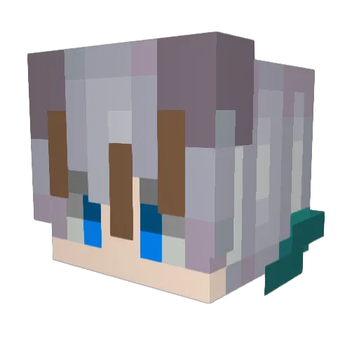 ikamijuf Minecraft avatar head, 3D render