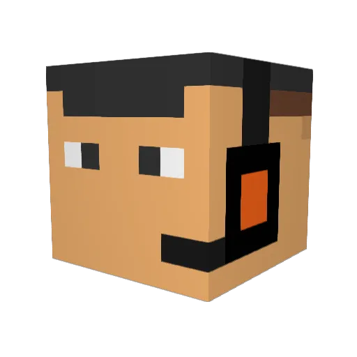 ikararna Minecraft avatar head, 3D render