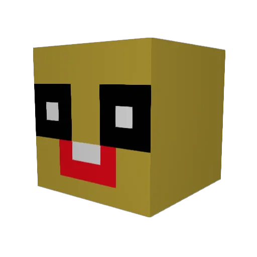 ikasitanomu Minecraft avatar head, 3D render