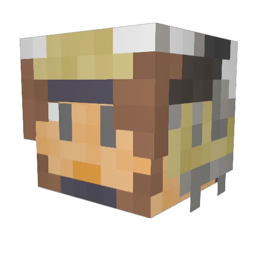 ikazak0 Minecraft avatar head, 3D render
