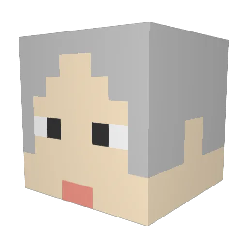 ikb7 Minecraft avatar head, 3D render