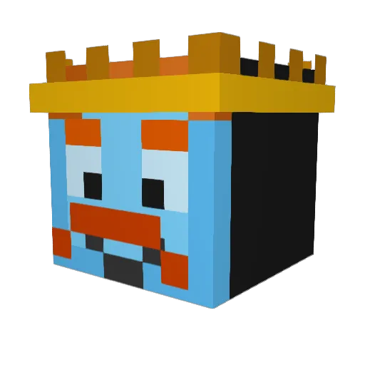 ikbenjazz Minecraft avatar head, 3D render