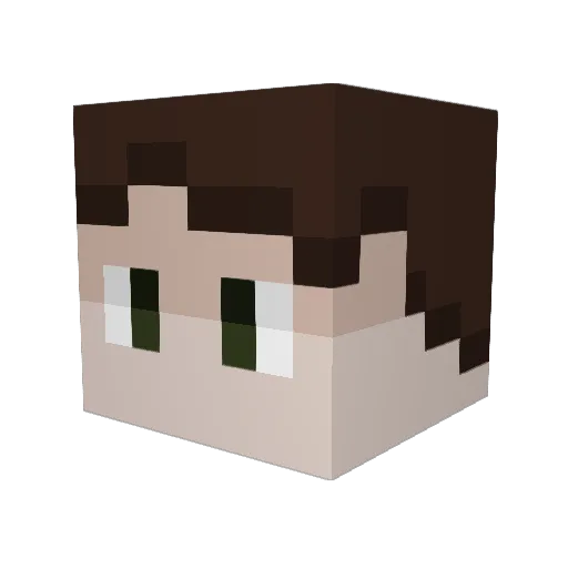 ike412 Minecraft avatar head, 3D render