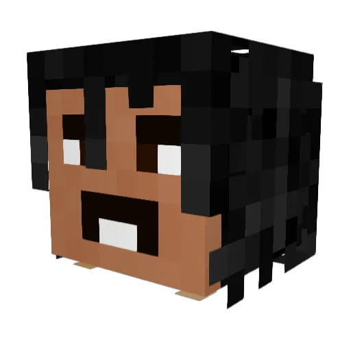 ike_pee Minecraft avatar head, 3D render
