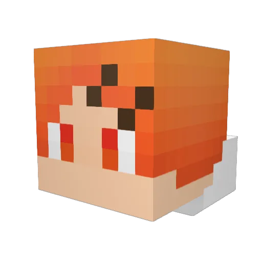 ikekeee Minecraft avatar head, 3D render