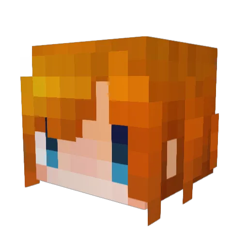 ikemiya Minecraft avatar head, 3D render