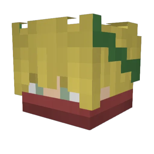 ikemulti Minecraft avatar head, 3D render