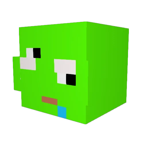 iker22 Minecraft avatar head, 3D render