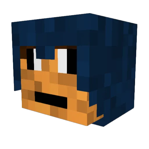 ikergracia Minecraft avatar head, 3D render
