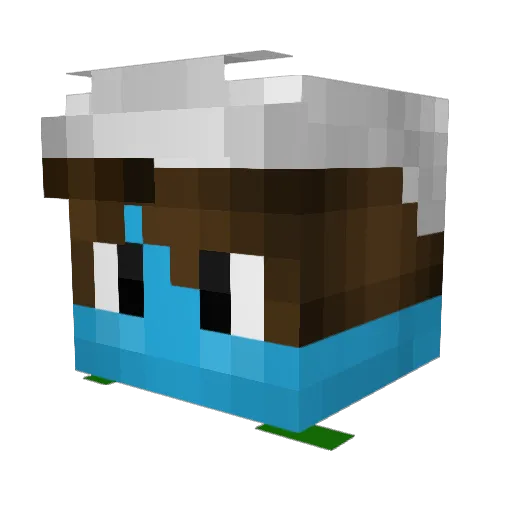 ikerpitufo Minecraft avatar head, 3D render