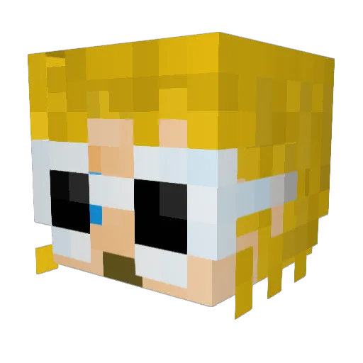 ikhyeon Minecraft avatar head, 3D render