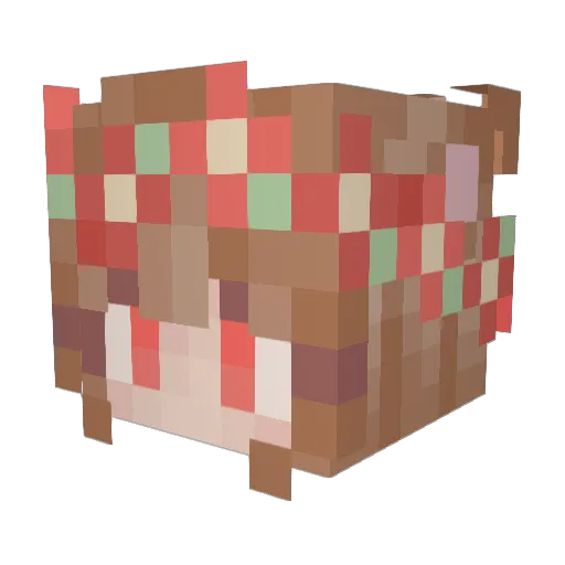 ikiay Minecraft avatar head, 3D render