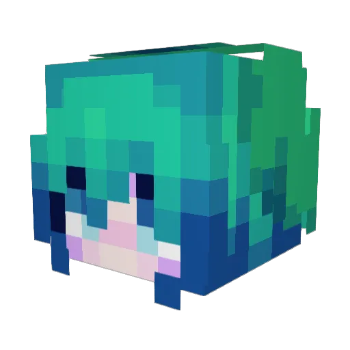 ikica Minecraft avatar head, 3D render