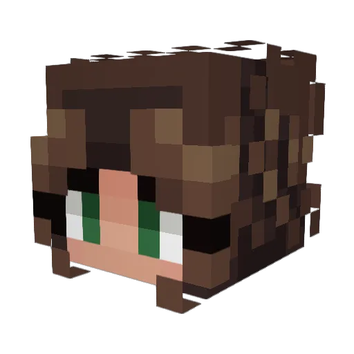 ikig Minecraft avatar head, 3D render