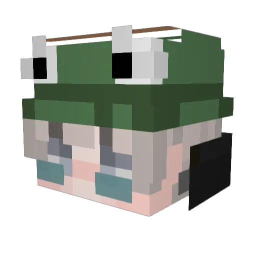 ikingWolf_ Minecraft avatar head, 3D render