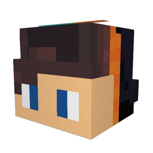 ikissu Minecraft avatar head, 3D render