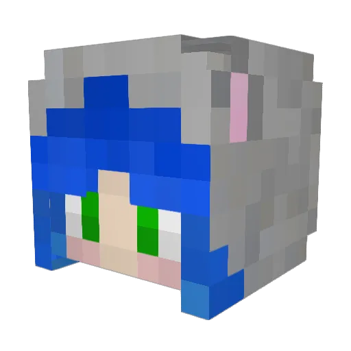 ikke15 Minecraft avatar head, 3D render