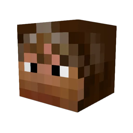 ikkle Minecraft avatar head, 3D render